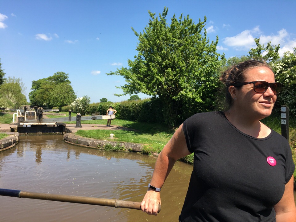 Claire at the helm