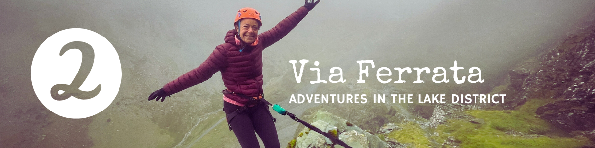 Claire on The Via Ferrata