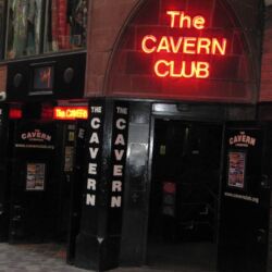 Neon lights of the Cavern Club building