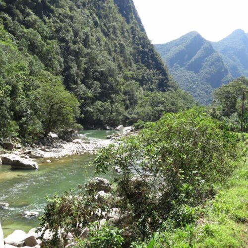 Photos of Peru, River and mountain view from the train heading to Aguascalientes's Calientes