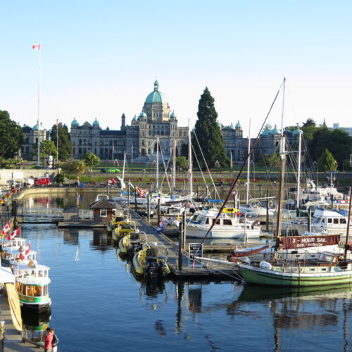 , boats and water at Victoria harbour