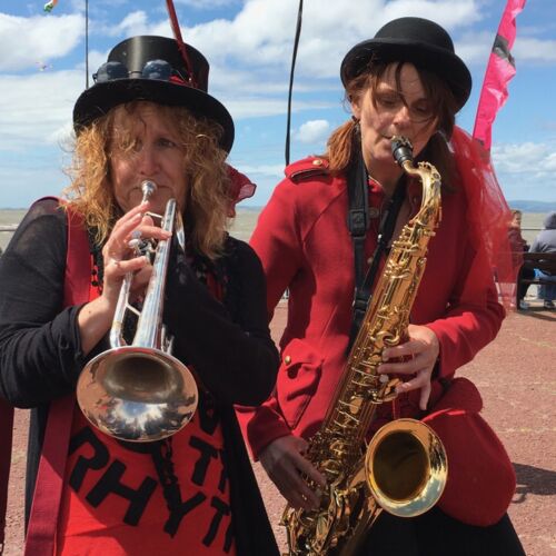 Catch the wind Kite Festival Women playing instruments