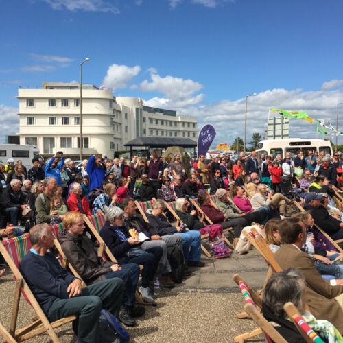 Catch the wind kite festival People sitting in a deckchair