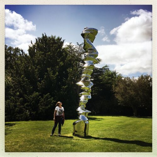 A rare Category of Objects, Tony Cragg A large silver sculpture almost Totem like by Tony Craig