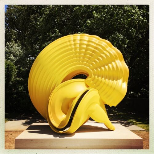 A rare Category of Objects, Tony Cragg A yellow sculpture by Tony Craig