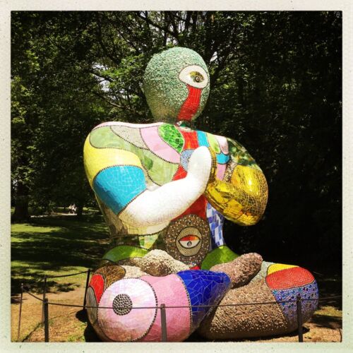 Buddha by Niki de Saint Phalle A mosaic Buddha colourful by Driveside by Niki de Saint Phalle