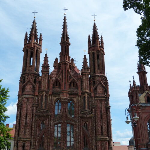 St Anne's Church Vilnius A red brick Gothic style church