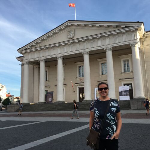 Town Hall, Vilnius The town hall building with columns