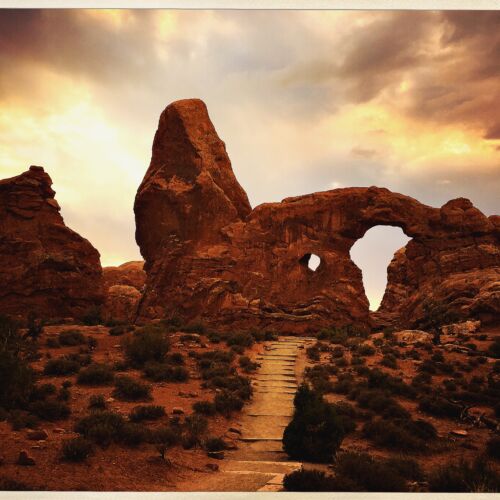 Turret Arch at Sunset Archway at sunset