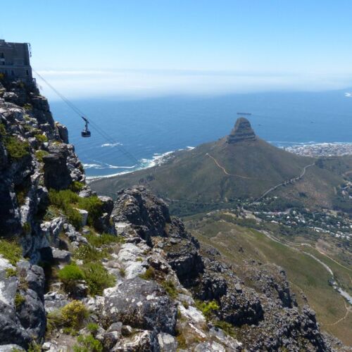 Table Mountain table Mountain cable car and views of the ocean