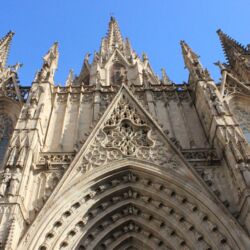 Gothic spires of the Barcelona Cathedral